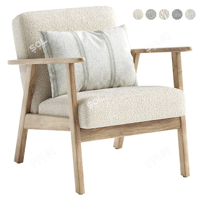 EKENASET Kilanda Armchair Light Beige 3D model image 2