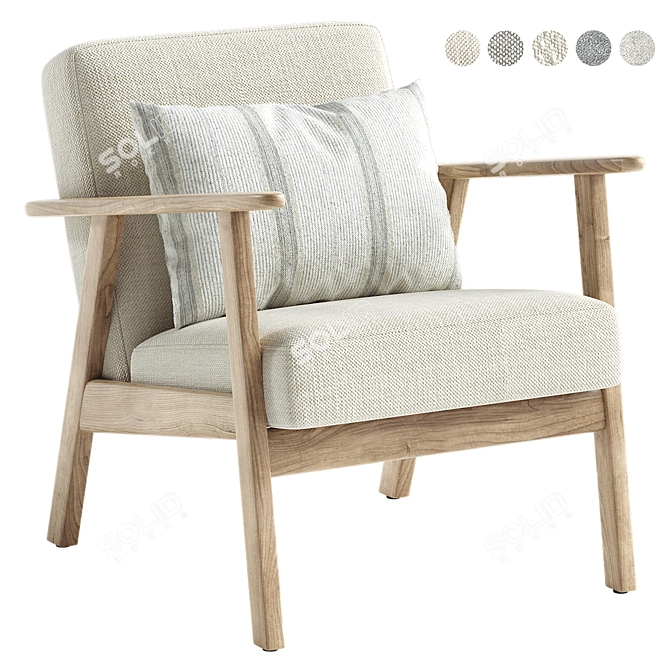 EKENASET Kilanda Armchair Light Beige 3D model image 10