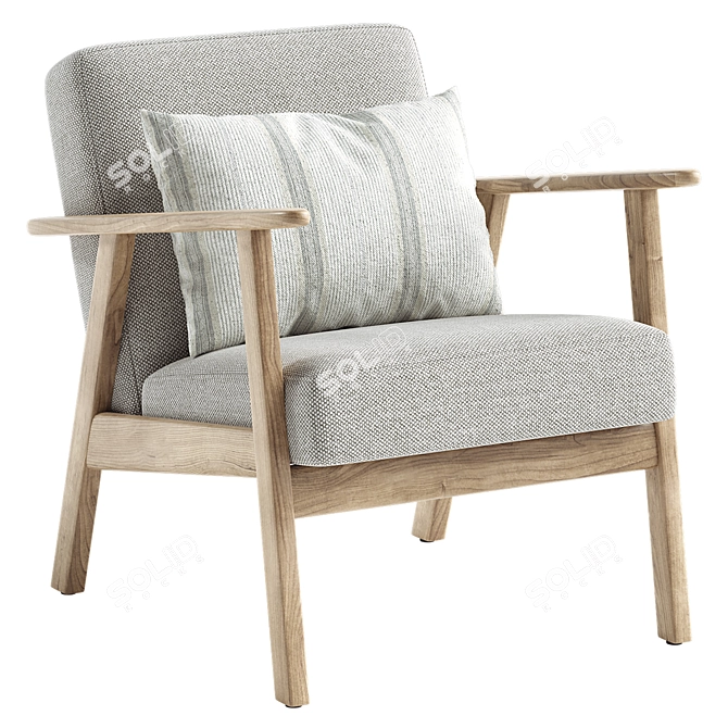 EKENASET Kilanda Armchair Light Beige 3D model image 12