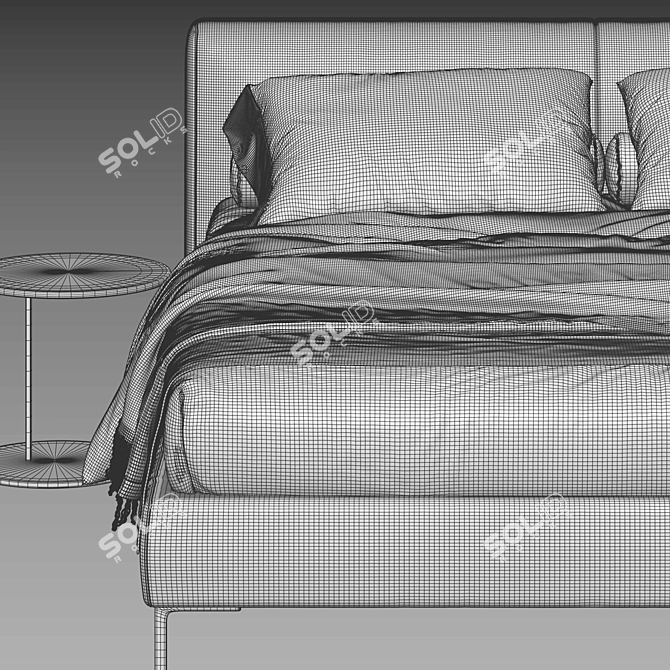 Contemporary B&B Italia Charles Bed 3D model image 3