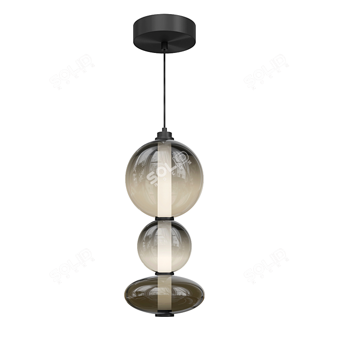 Modern Futuristic Pendant Light 3D model image 3