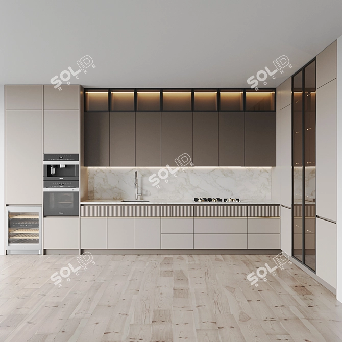 Modern Kitchen 3D Models Pack 3D model image 1