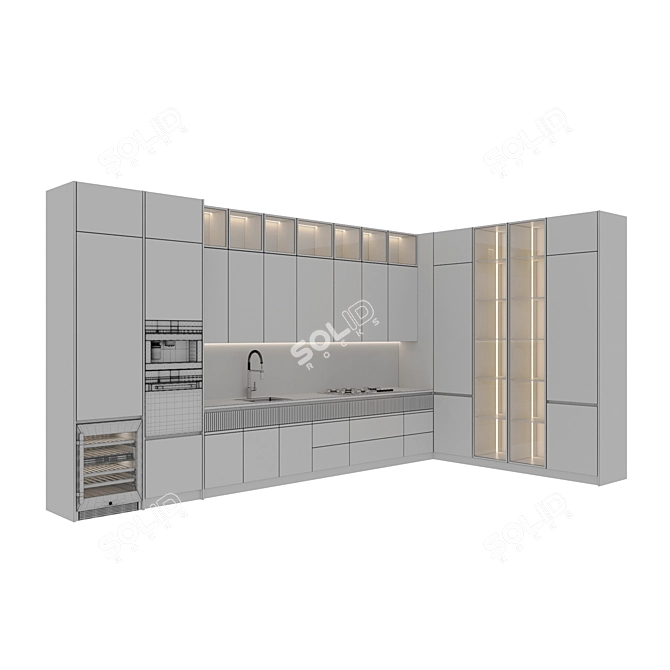 Modern Kitchen 3D Models Pack 3D model image 6