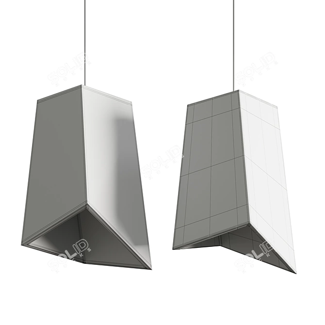 Minimalist Concrete Pendant Light 3D model image 6