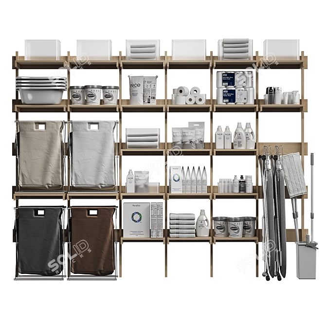 Household Goods Store Display Rack 3D model image 1