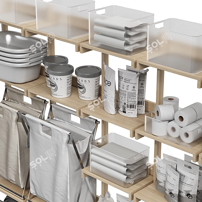 Household Goods Store Display Rack 3D model image 2