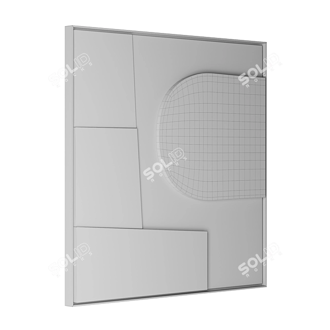 Textured White Wall Art Joran 3D model image 3