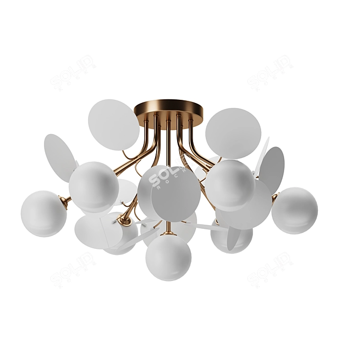 Peacock 63cm Chandelier 3D model image 1