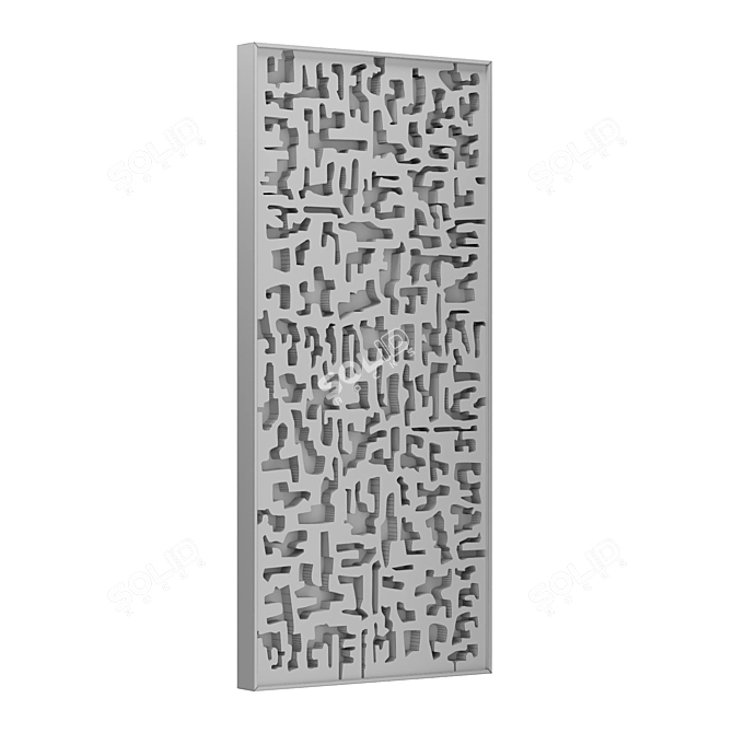 Carved Wood Wall Decor 3D model image 3