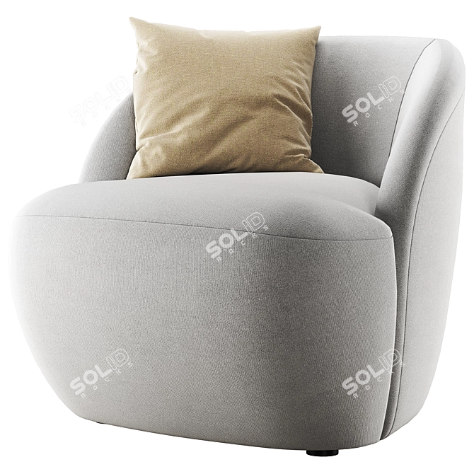 Swivel Chair with Adjustable Colors 3D model image 1