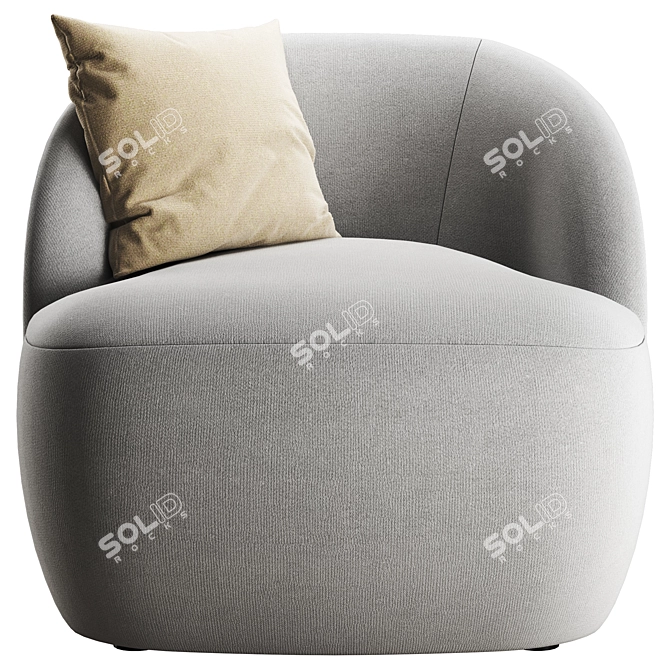 Swivel Chair with Adjustable Colors 3D model image 3