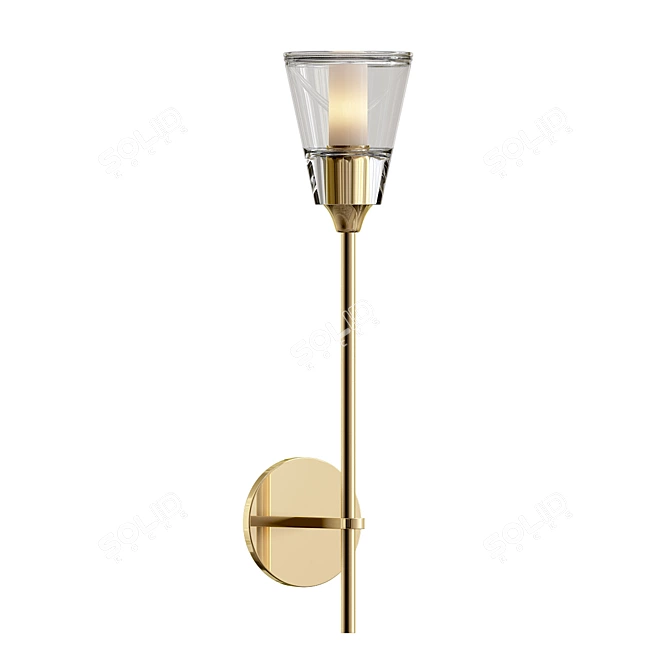 Glass Torch Wall Lamp 3D model image 1