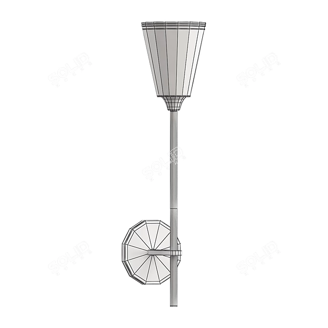 Glass Torch Wall Lamp 3D model image 3