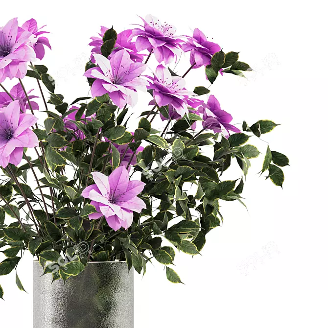 Elegant Bouquet Flower Set Display 3D model image 3