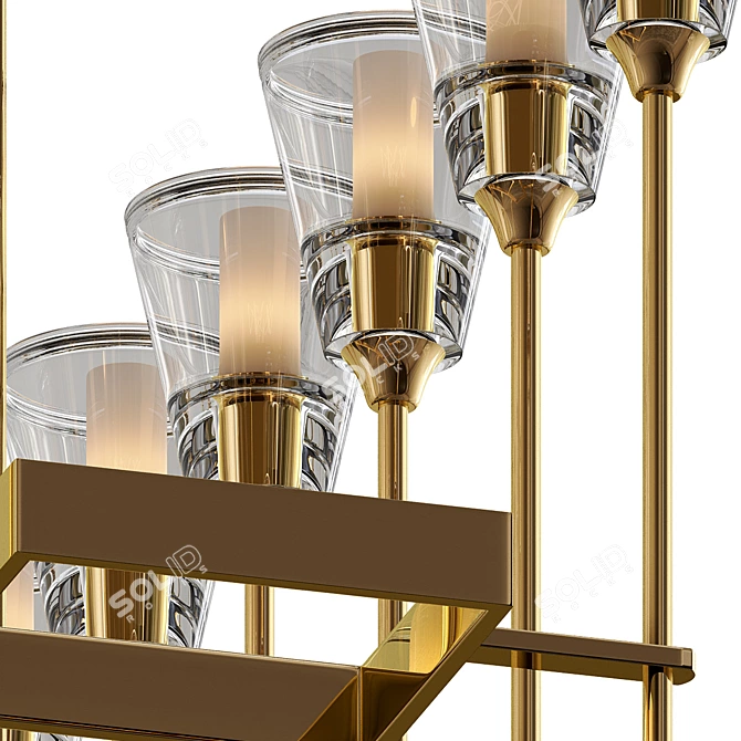 RH Torche De Verre Chandelier 3D model image 2