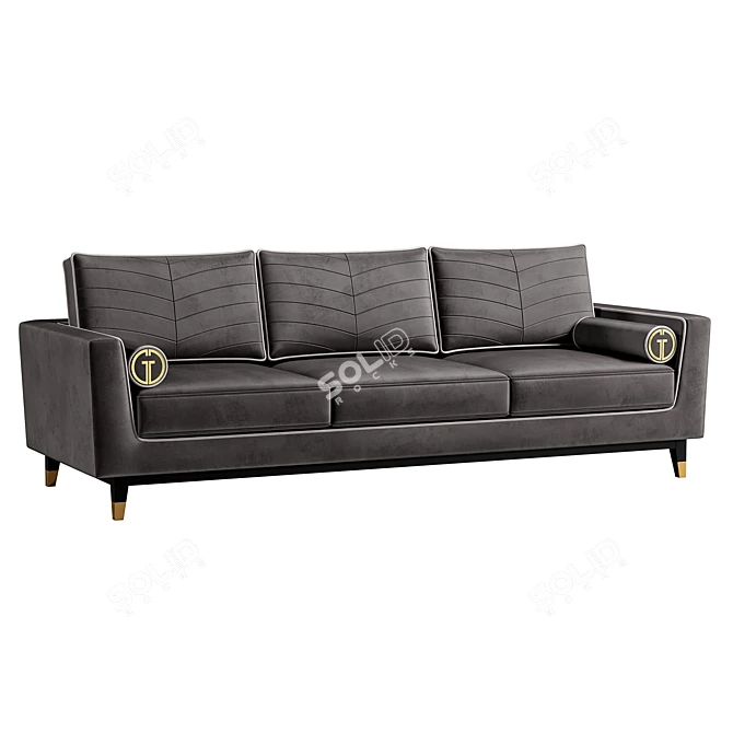 Sleek Madrid Memory Sofa 3D model image 2