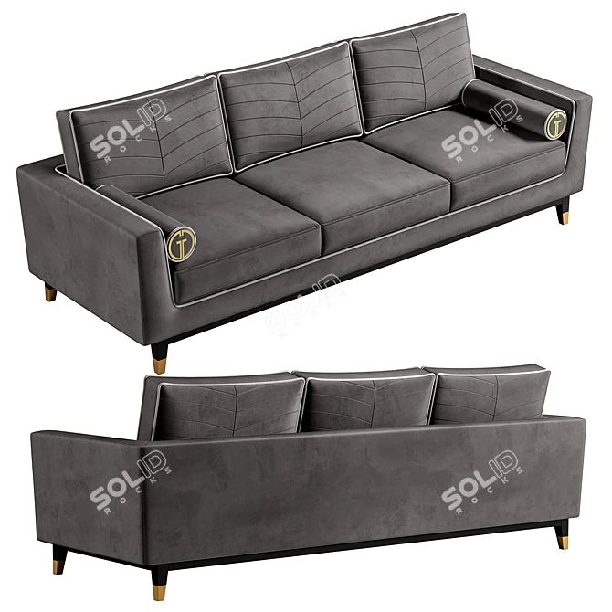 Sleek Madrid Memory Sofa 3D model image 3