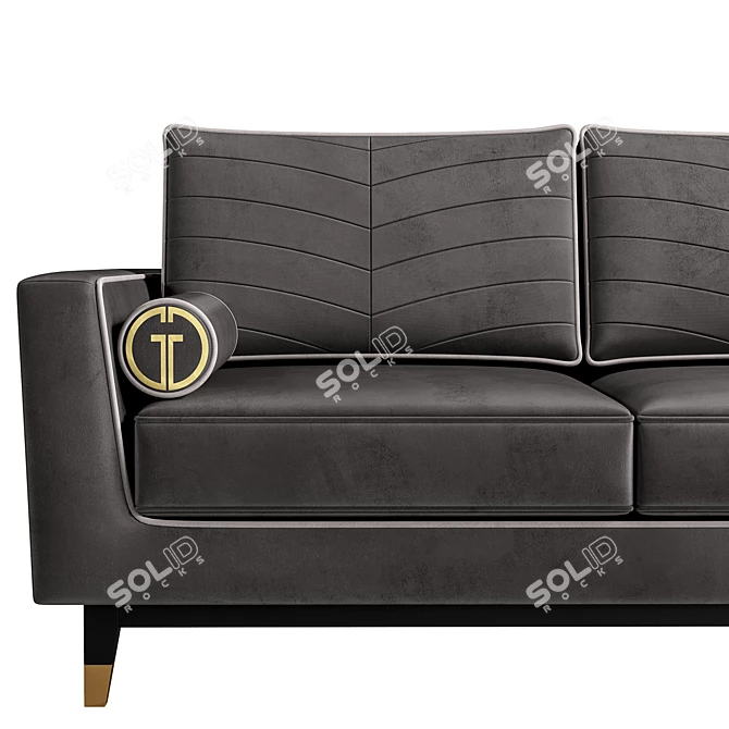 Sleek Madrid Memory Sofa 3D model image 4