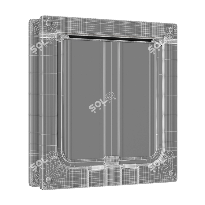 Pet Door with Magnetic Seal 3D model image 4