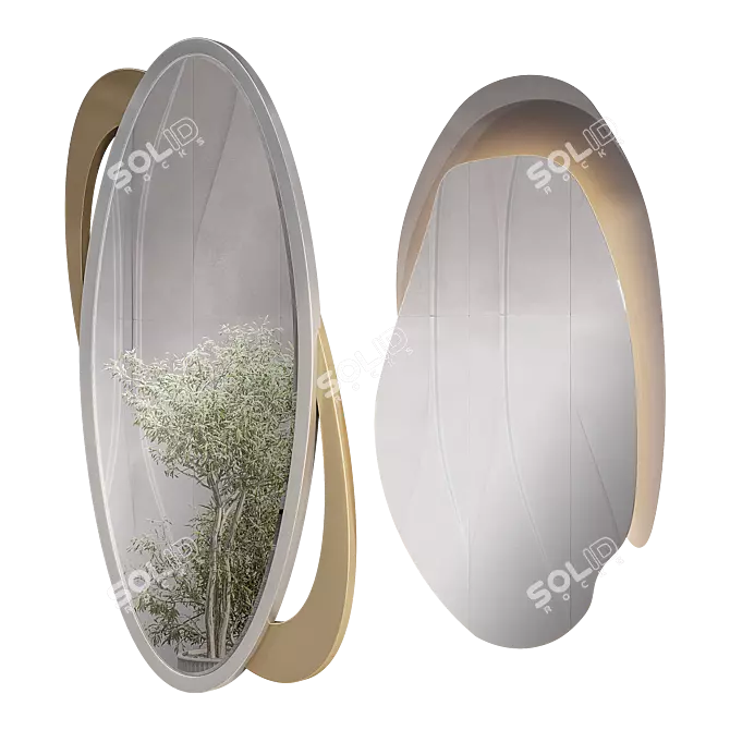 Reflective Mirror Set | Contemporary Design 3D model image 1