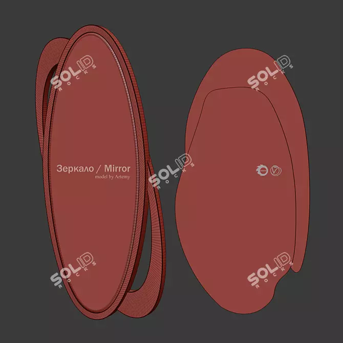 Reflective Mirror Set | Contemporary Design 3D model image 6