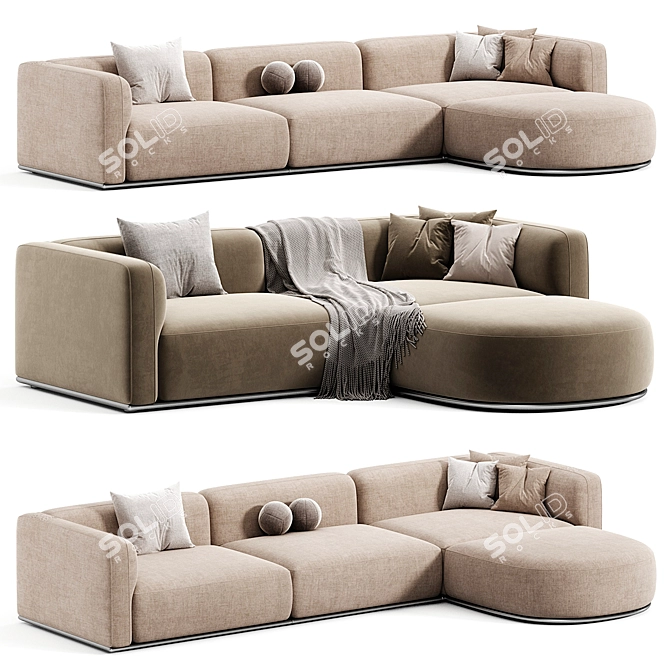 Elegant Bagutta Sofa for Sale 3D model image 1