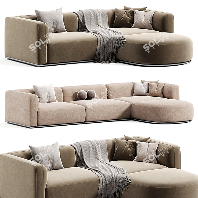 Elegant Bagutta Sofa for Sale 3D model image 2