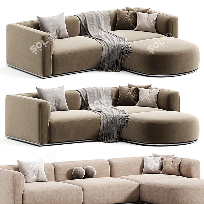 Elegant Bagutta Sofa for Sale 3D model image 3