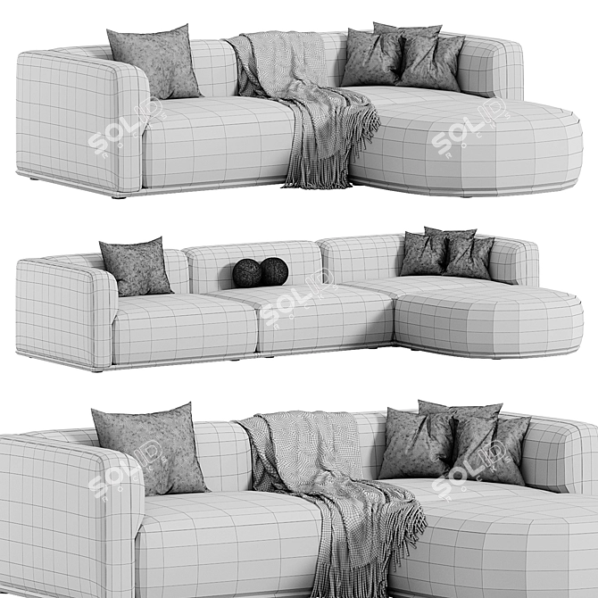 Elegant Bagutta Sofa for Sale 3D model image 5