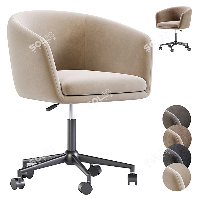 Swivel Office Chair Thea 3D model image 1