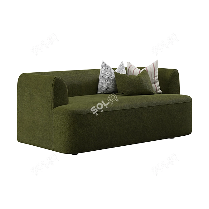 Boucle Gala 2 Seater Sofa 3D model image 6