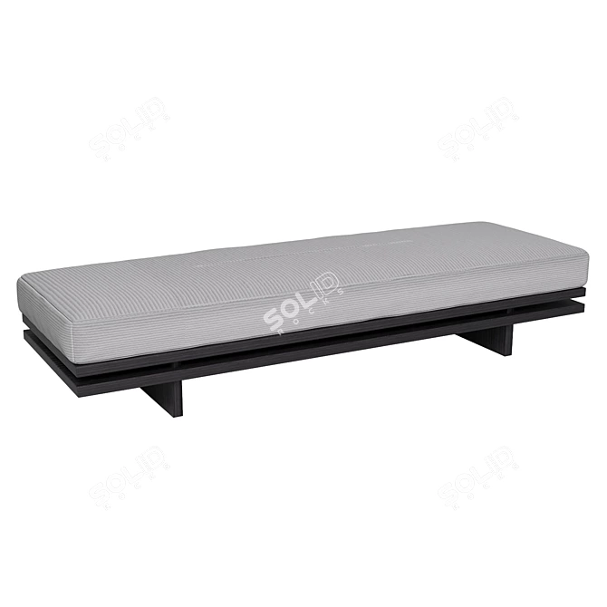 Sumo Collection: Asian-Inspired Minimalistic Bench 3D model image 1