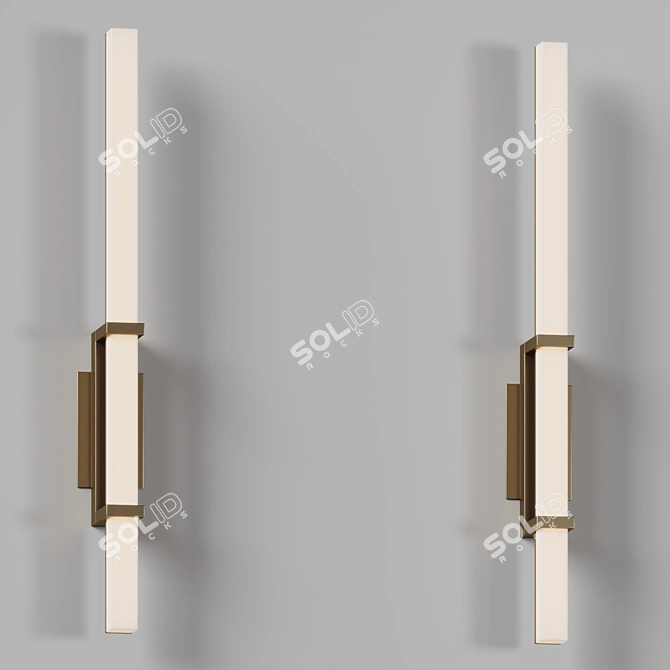 Graphic LED Wall Sconce, Modern Icon 3D model image 4