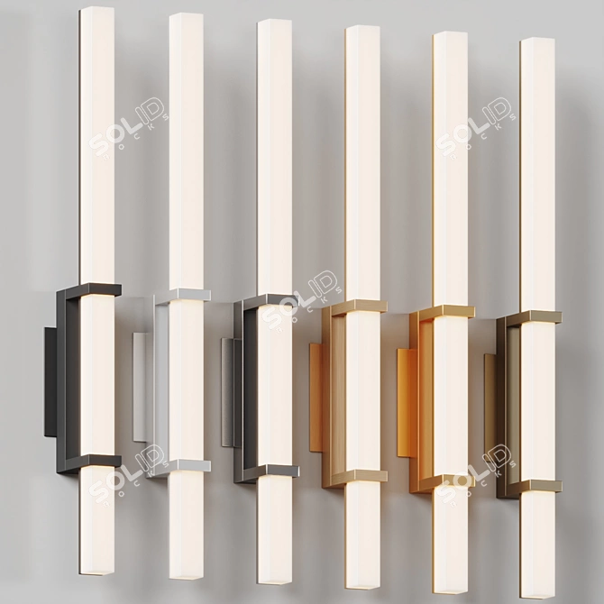 Graphic LED Wall Sconce, Modern Icon 3D model image 5