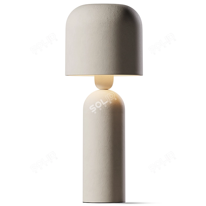 Elegant Aida Iron Desk Light 3D model image 1