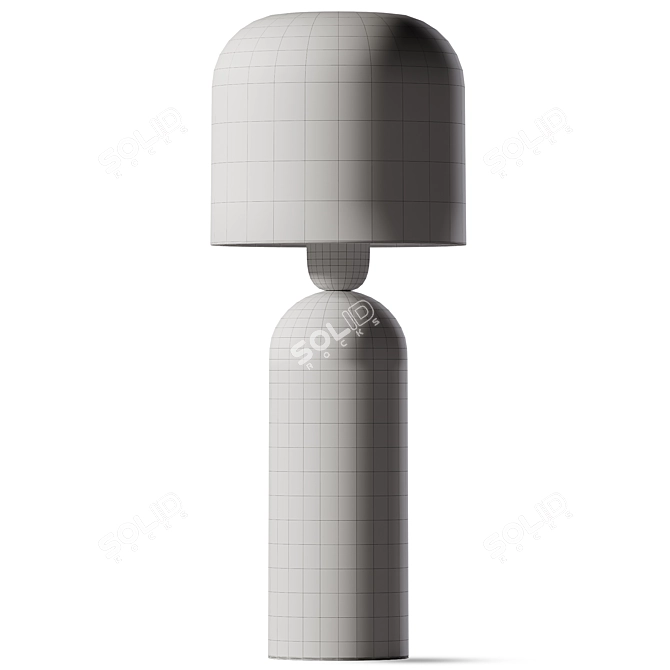 Elegant Aida Iron Desk Light 3D model image 2