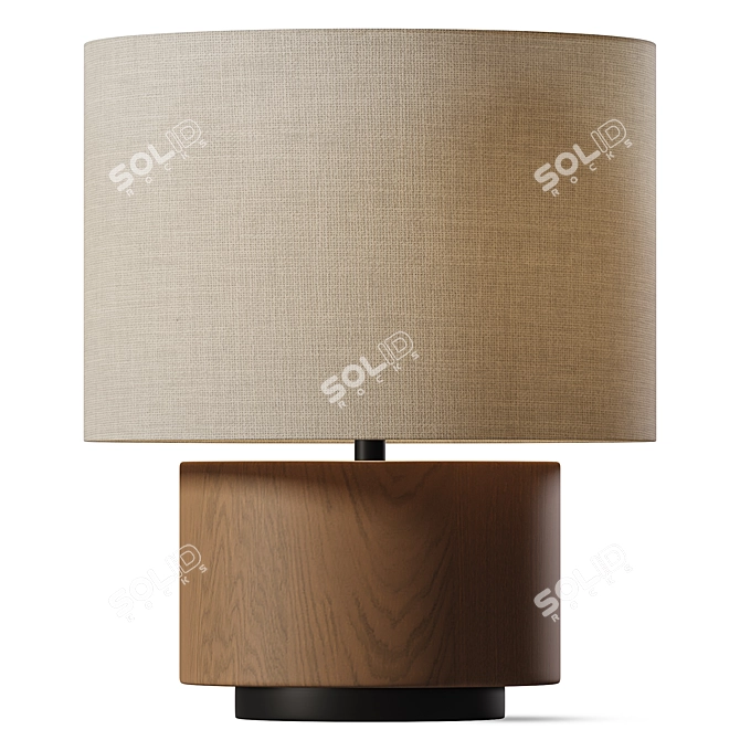 Modern Sunds Shaded Table Lamp 3D model image 1