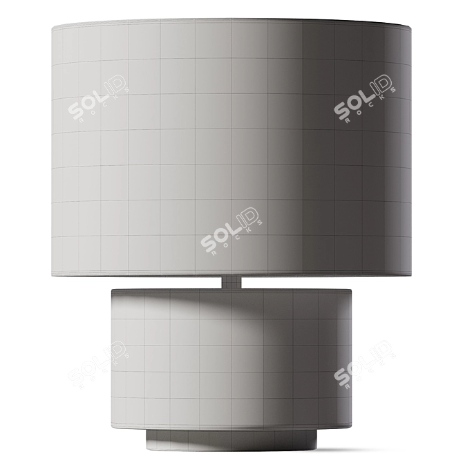 Modern Sunds Shaded Table Lamp 3D model image 2