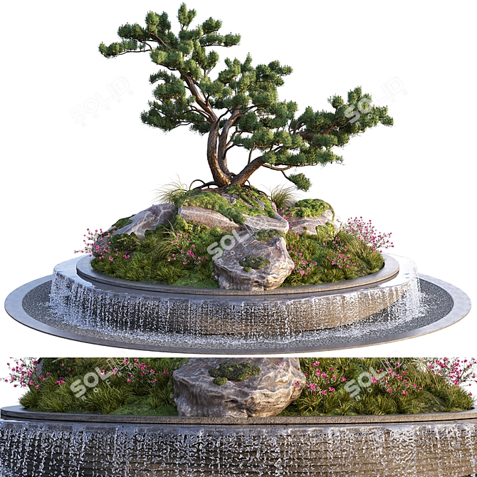 Diverse Pond Landscape Set 3D model image 1