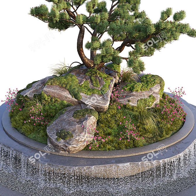 Diverse Pond Landscape Set 3D model image 2