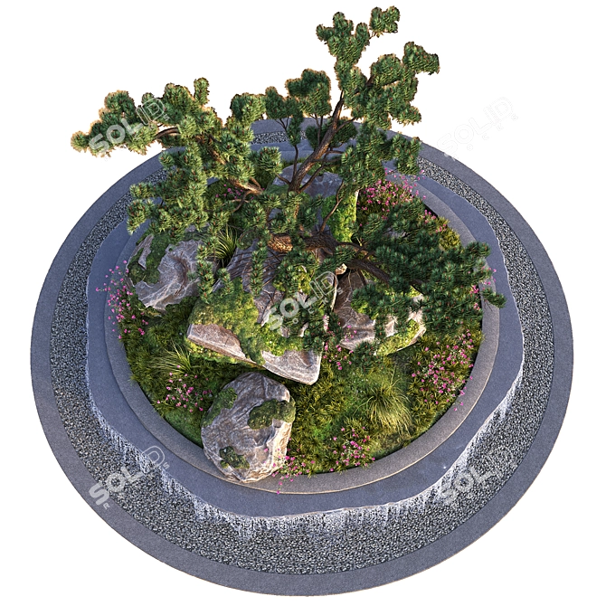 Diverse Pond Landscape Set 3D model image 3