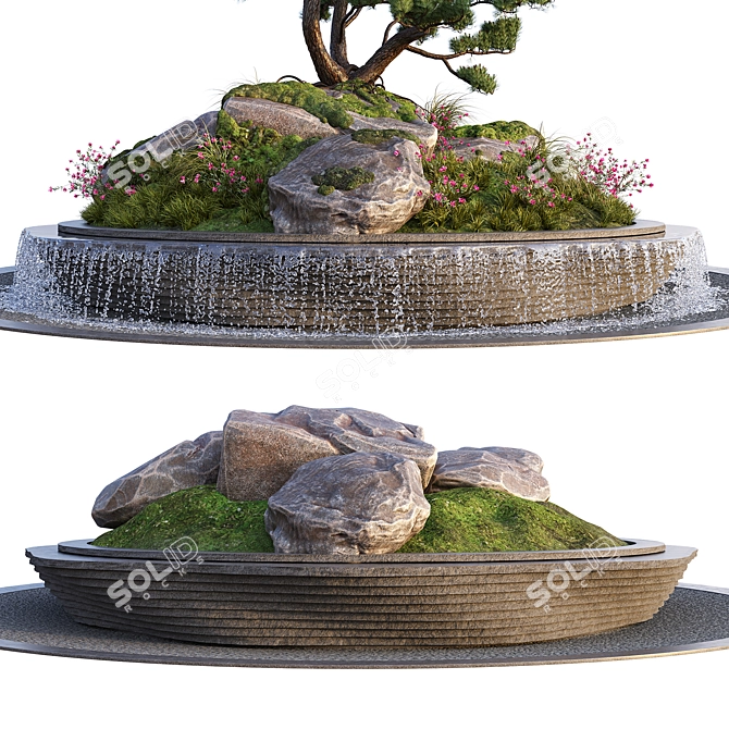 Diverse Pond Landscape Set 3D model image 4