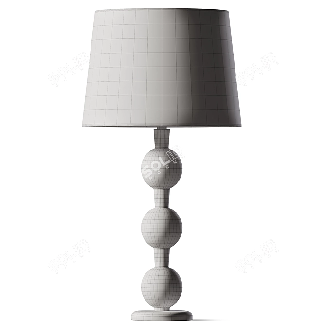 Modern Industrial Barbell Table Lamp 3D model image 3