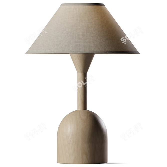 Sleek Metal Cora Table Lamp 3D model image 2