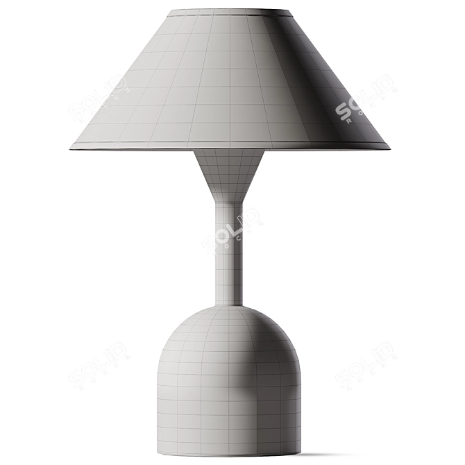 Sleek Metal Cora Table Lamp 3D model image 3