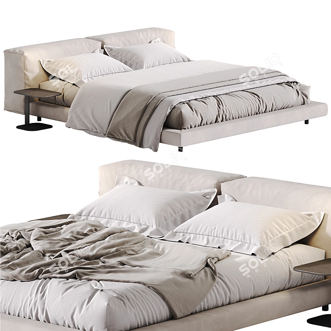 Modern Living Divani SOFTWALL Bed 3D model image 1