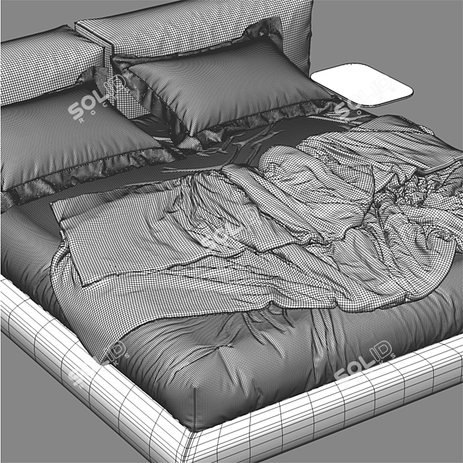 Modern Living Divani SOFTWALL Bed 3D model image 7