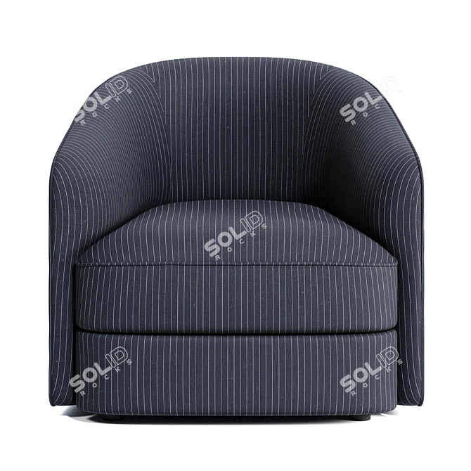 Modern Upholstered Lounge Chair - Covent 3D model image 2