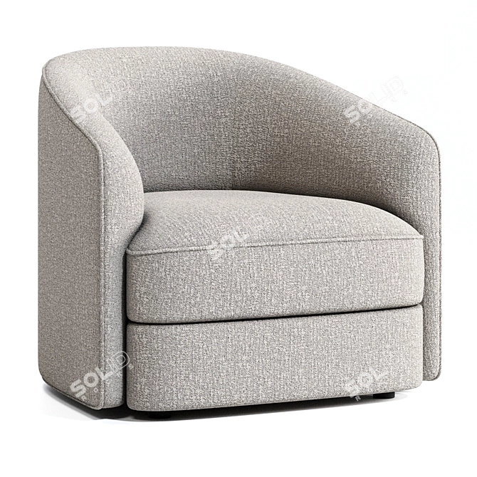 Modern Upholstered Lounge Chair - Covent 3D model image 4