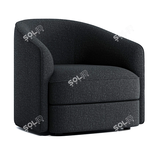 Modern Upholstered Lounge Chair - Covent 3D model image 5